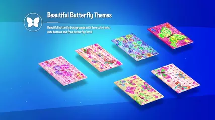 Cute Butterfly Emoji Keyboard