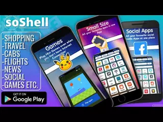 soShell - Best All in One App for Android | Social | Book Cabs | Recharge App |
