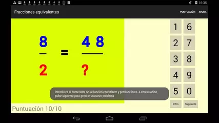 MathAndroid.com : Aprender fracciones equivalentes